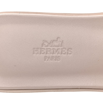 Hermes Box Calfskin Oran Sandals 39 Rose Pale 7 of 9