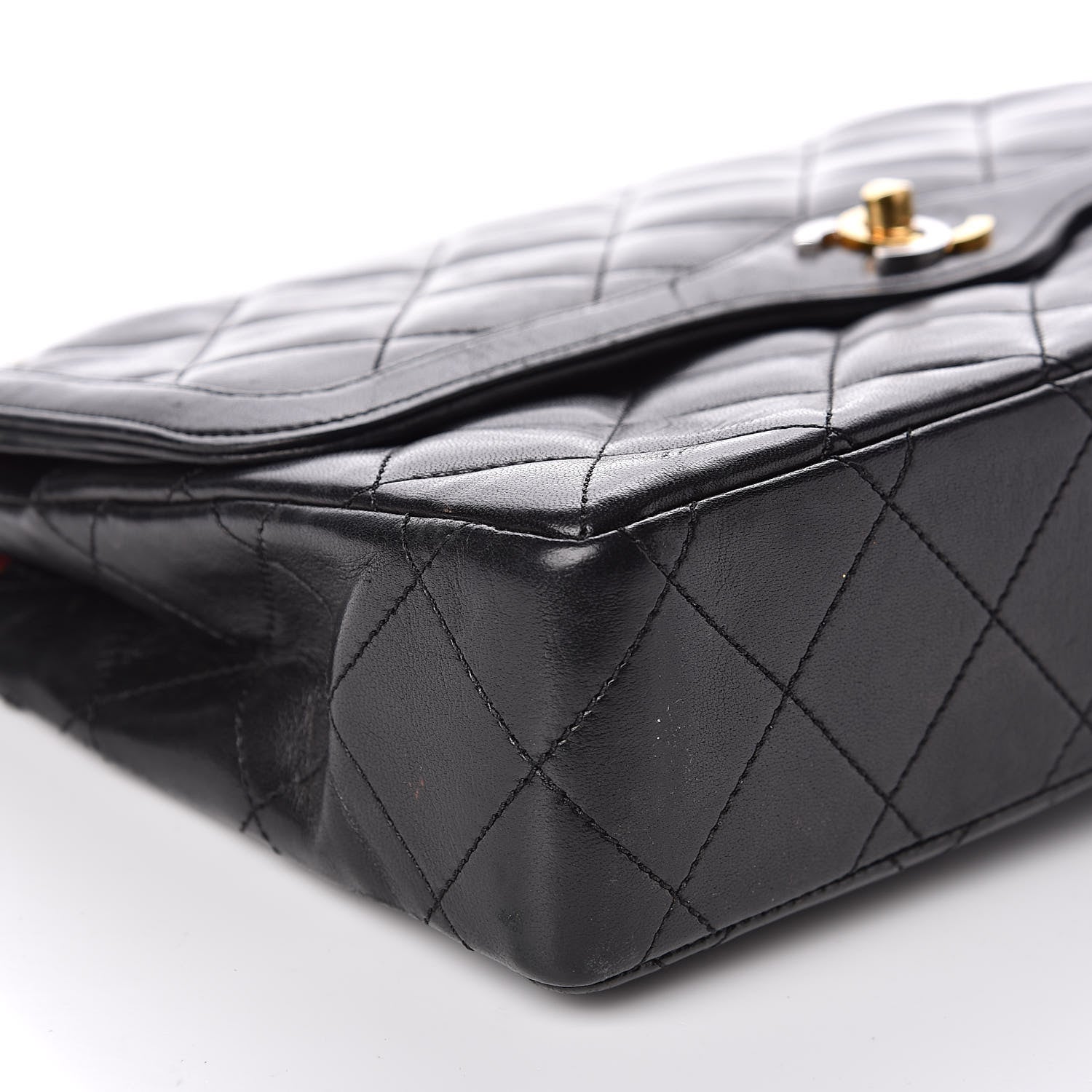 Chanel Lambskin Quilted Medium Double Flap Bag Black 8 of 19