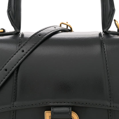 Balenciaga Shiny Box Calfskin Hourglass Top Handle Bag XS Black 8 of 10