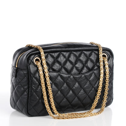 Chanel Aged Calfskin Quilted Medium Reissue Camera Case Black 3 of 7