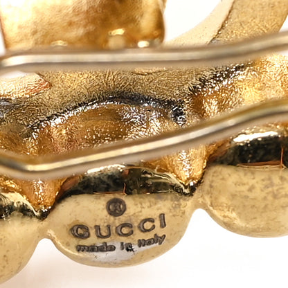 Gucci Metal Pearl Double G Hair Clip Aged Gold 3 of 4