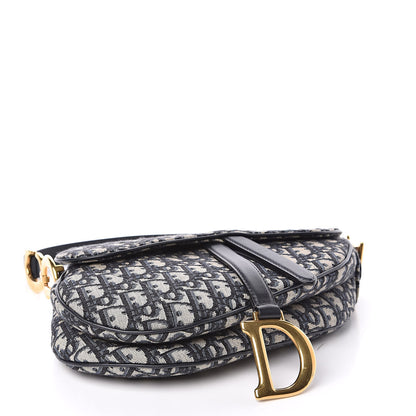 Christian Dior Oblique Saddle Bag Blue 4 of 11