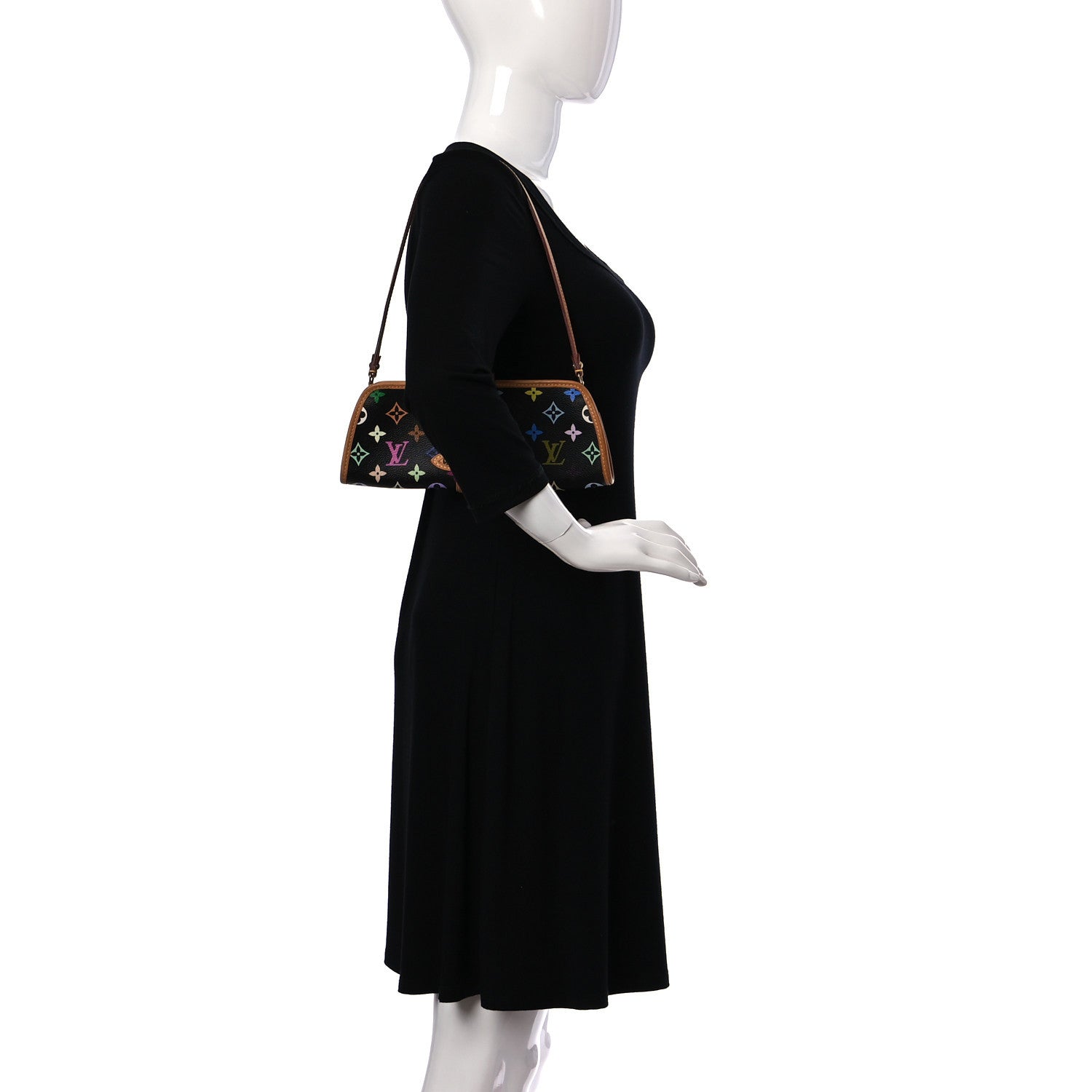 Louis Vuitton Monogram Multicolor Shirley Black 2 of 9
