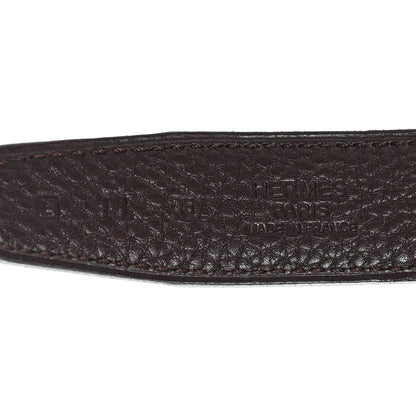 Hermes Box Togo 18mm H Belt 90 Black Chocolate 3 of 5