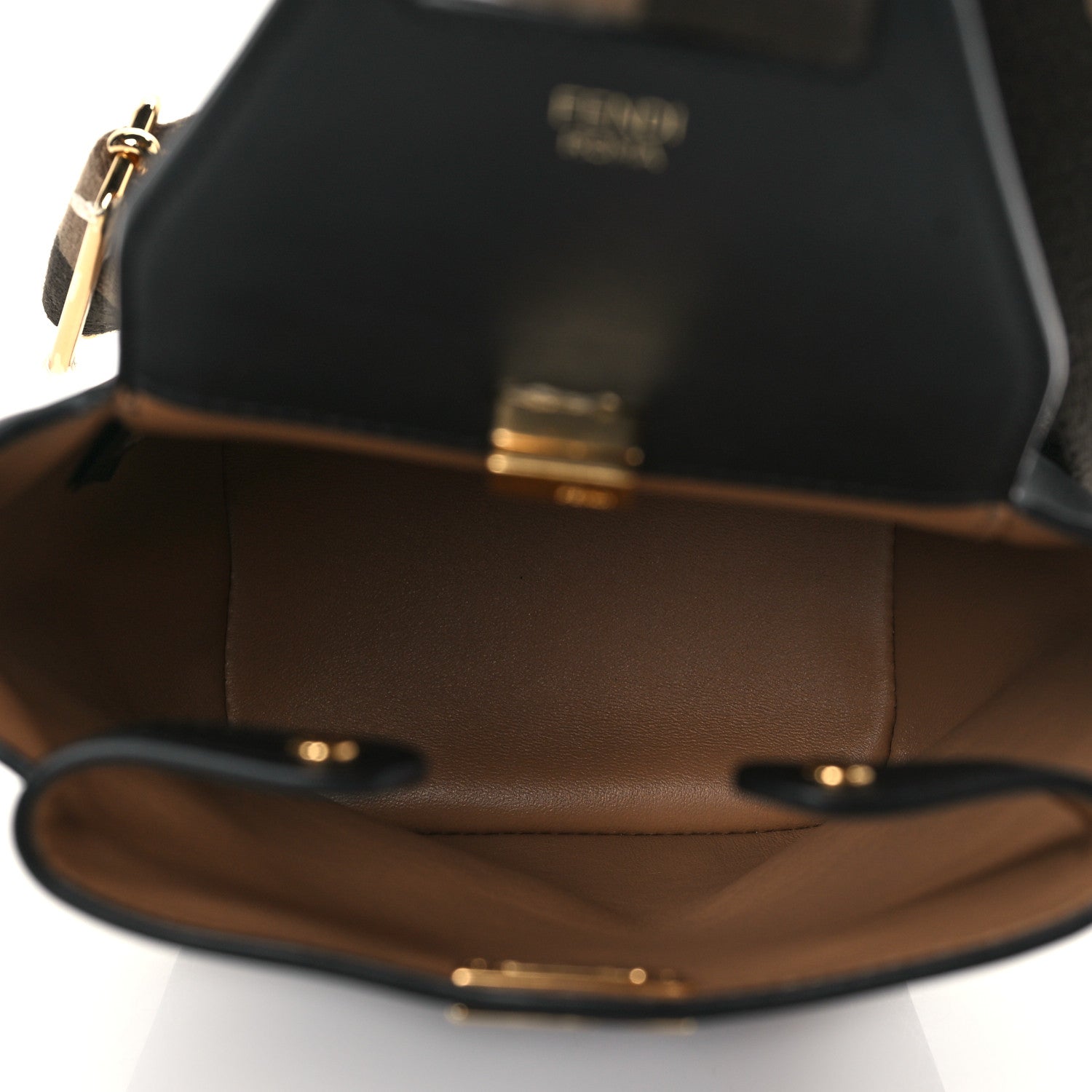 Fendi Vitello Grace Matte Mini Guitar Bag Black 5 of 10