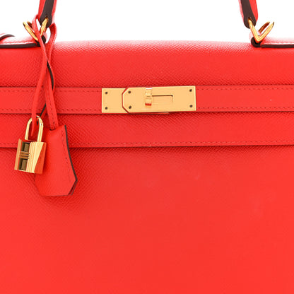 Hermes Epsom Kelly Sellier 28 Rouge de Coeur 8 of 11