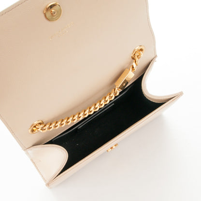 Saint Laurent Grain De Poudre Small Monogram Kate Satchel Nude Powder 5 of 6