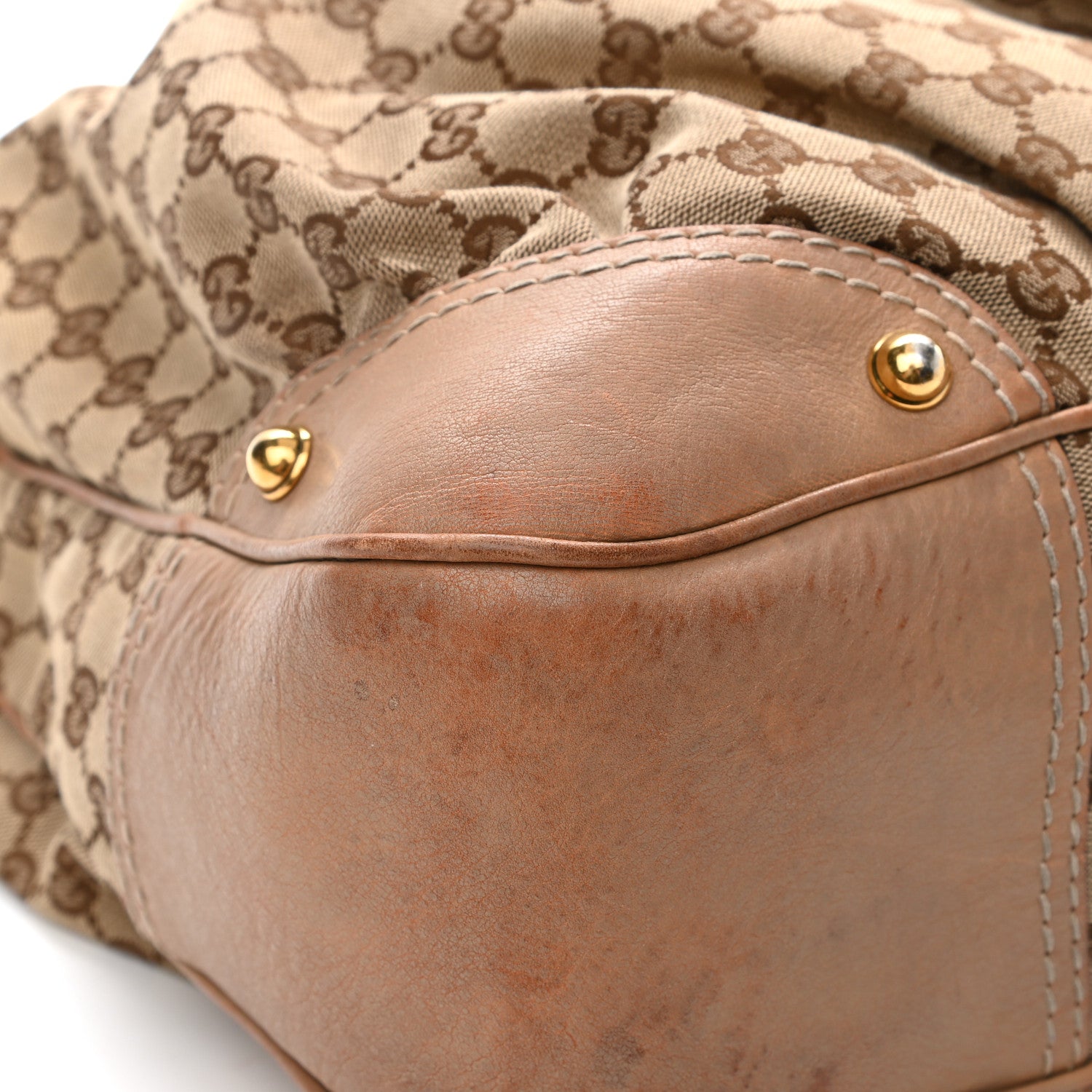 Gucci Monogram Hobo Beige 11 of 22