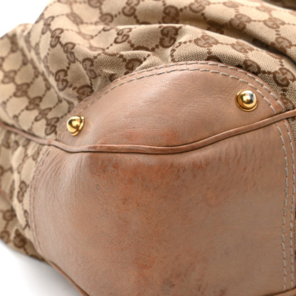 Gucci Monogram Hobo Beige 11 of 22
