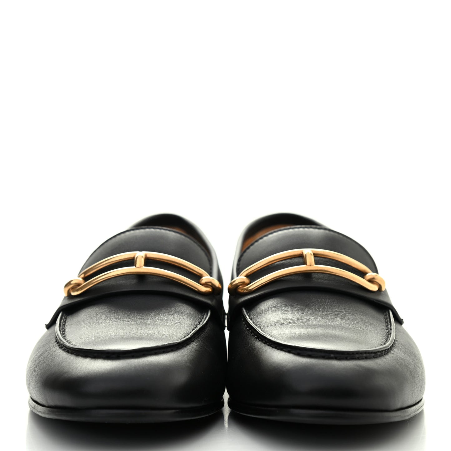 Calfskin Womens Colette Loafers 37 Black