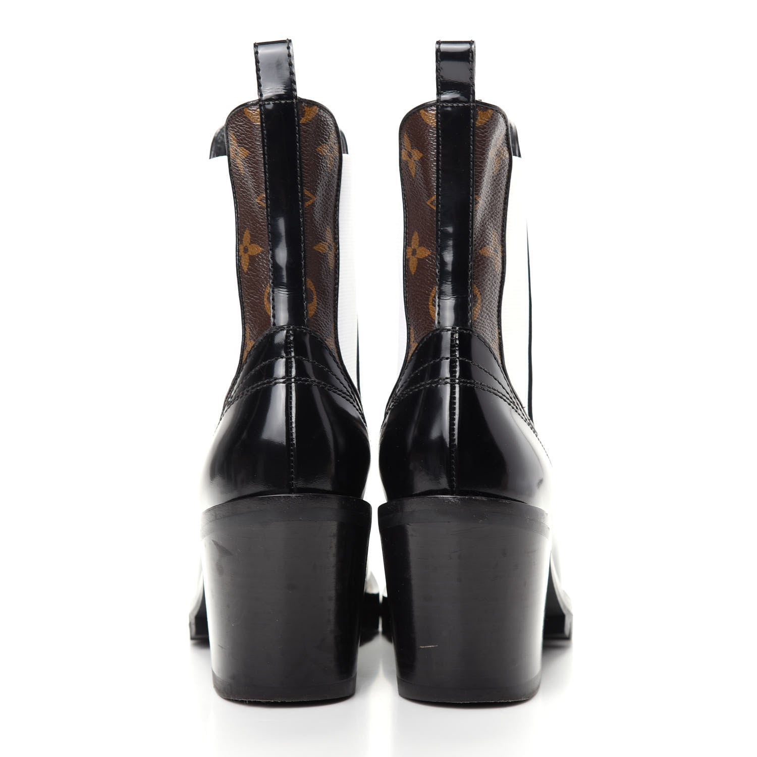 Louis Vuitton Patent Monogram Limitless Ankle Boots 38.5 Black 7 of 11