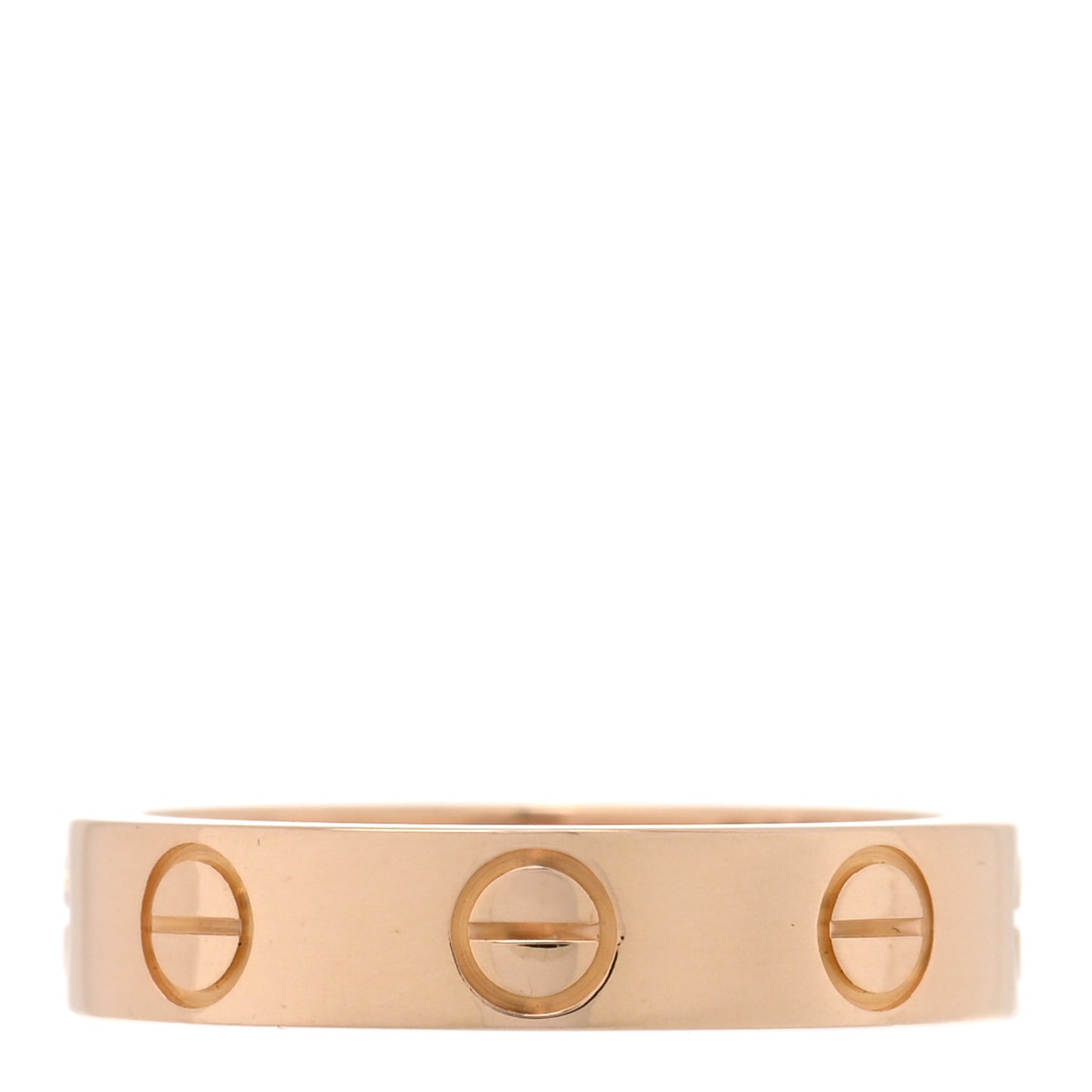 18K Pink Gold 3.5mm LOVE Wedding Band Ring 45 3.25