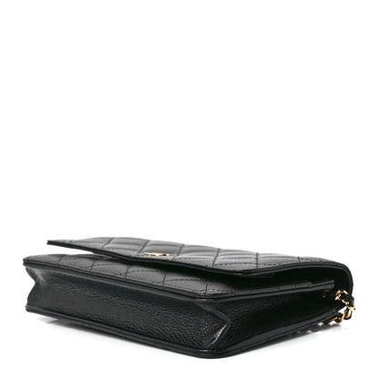 Chanel Caviar Quilted Wallet on Chain WOC Black 10 of 12