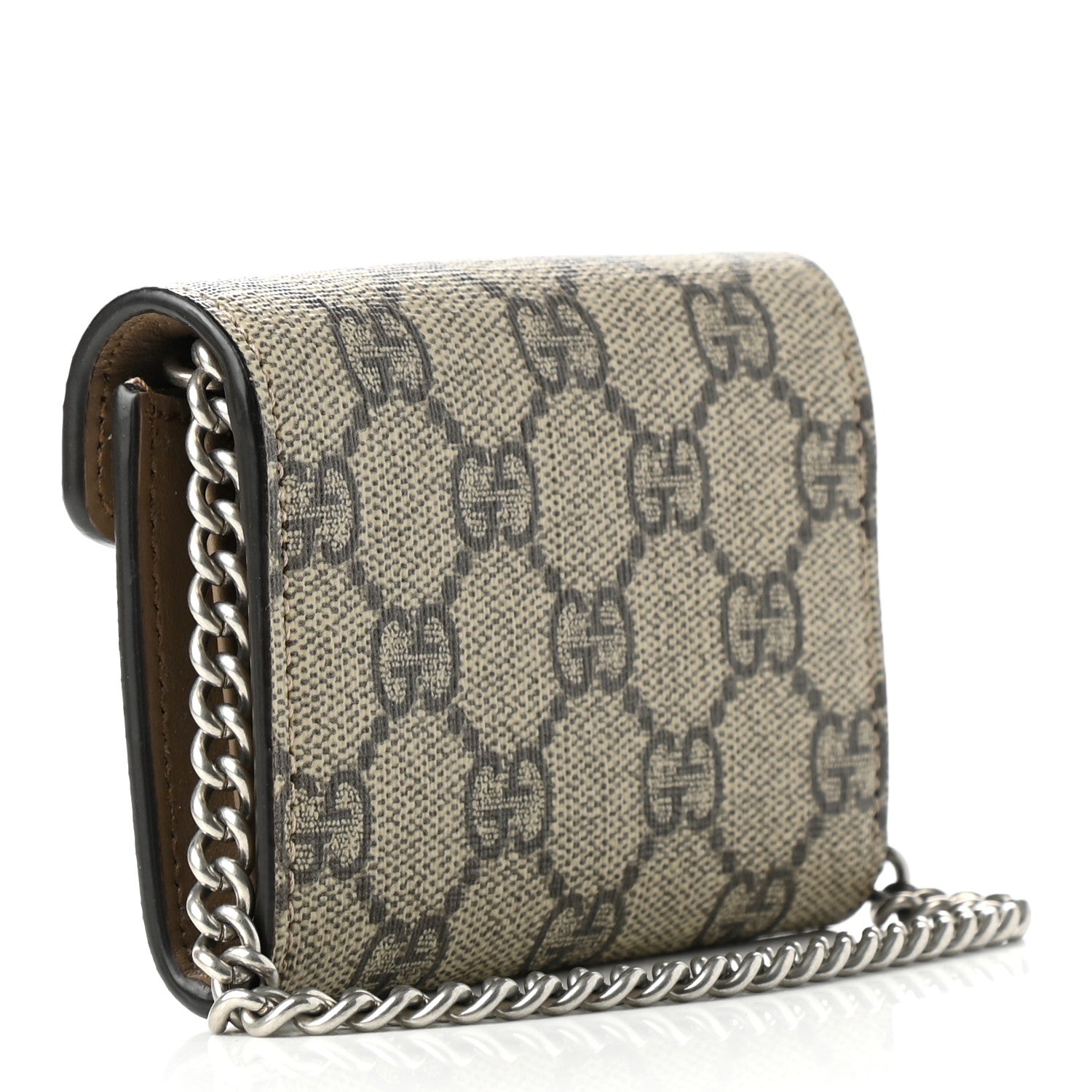 Gucci GG Supreme Monogram Dionysus Coin Purse Taupe 3 of 7