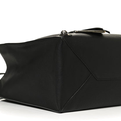 Balenciaga Grained Calfskin Silver Metallic Edge Hardware Papier A4 Tote Black 5 of 11