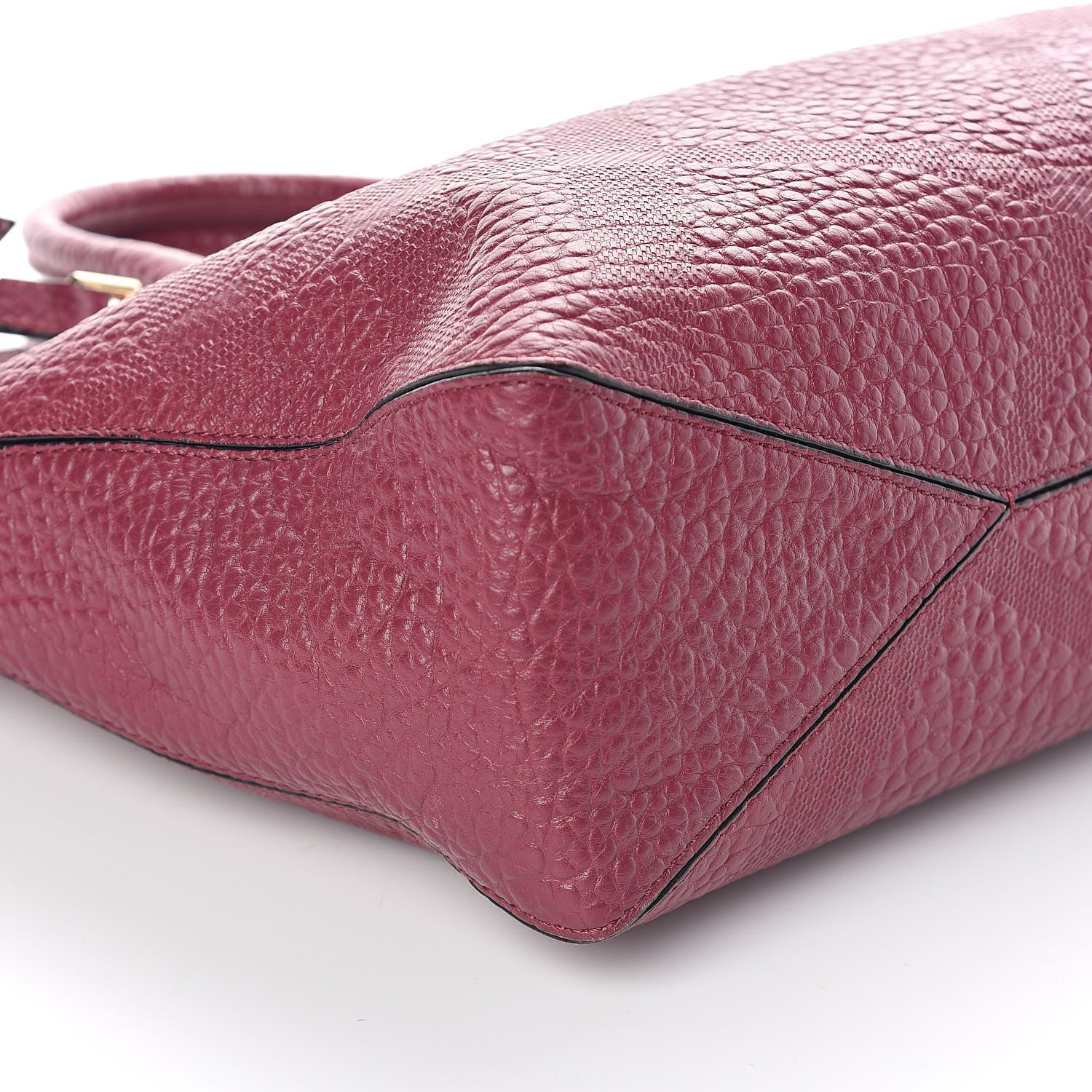 Burberry Signature Grain Medium Dewsbury Tote Dark Plum 9 of 9