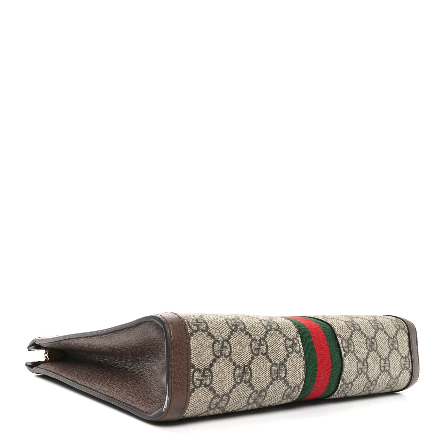 GG Supreme Monogram Web Ophidia Pouch Brown