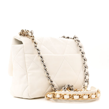 Chanel Lambskin Quilted Medium Chanel 19 Flap White 3 of 16