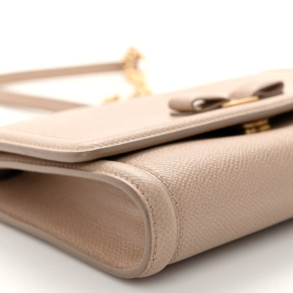 Salvatore Ferragamo Hammered Calfskin Vara Bow Minibag Beige 8 of 10