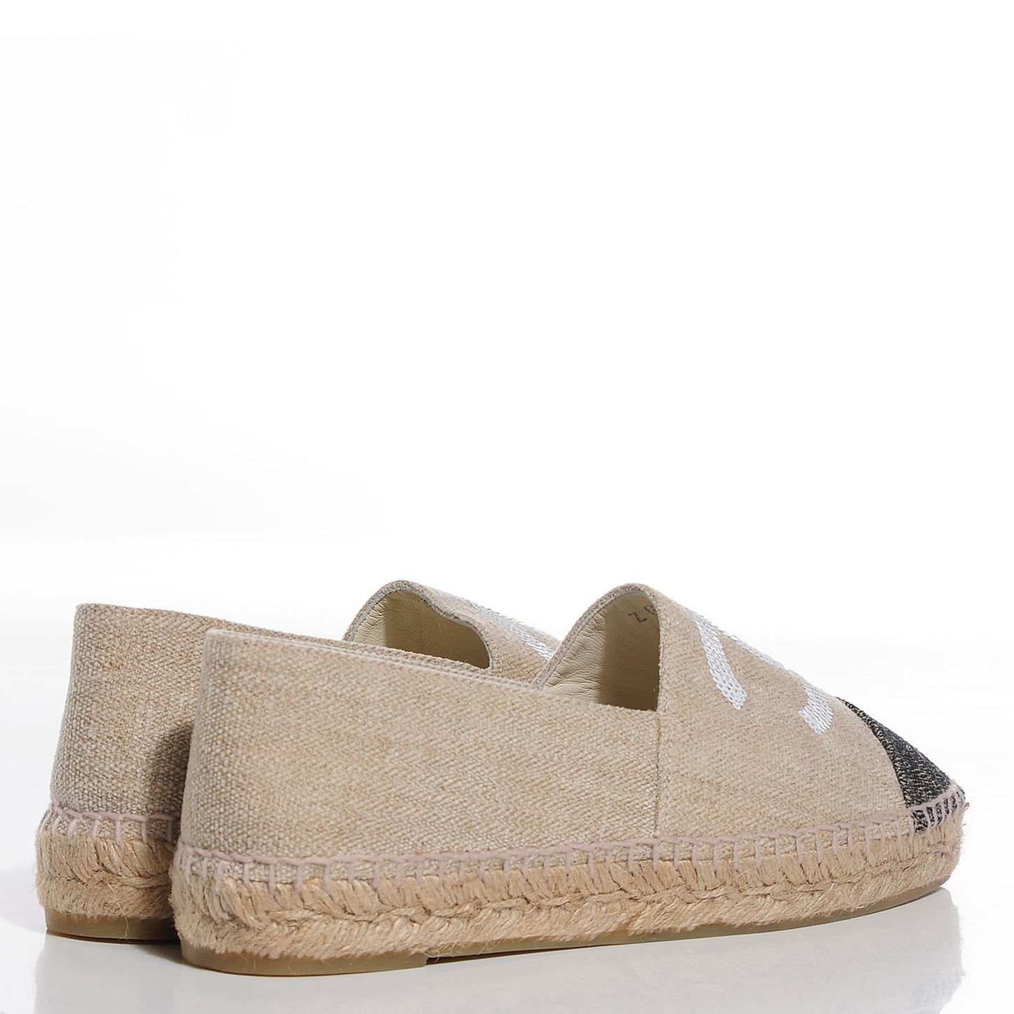 Toile Sequin CC Espadrilles Beige 39 Black Beige