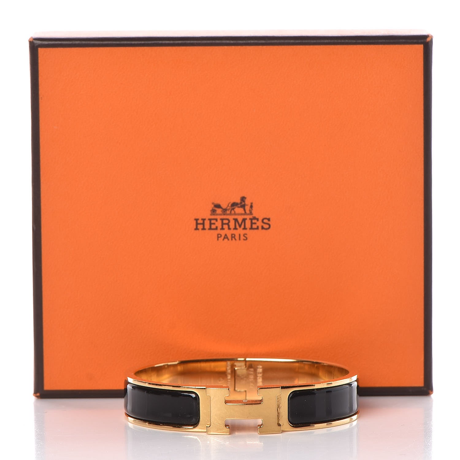 Hermes Enamel Narrow Clic Clac H Bracelet PM Black 6 of 6
