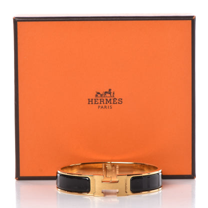 Hermes Enamel Narrow Clic Clac H Bracelet PM Black 6 of 6