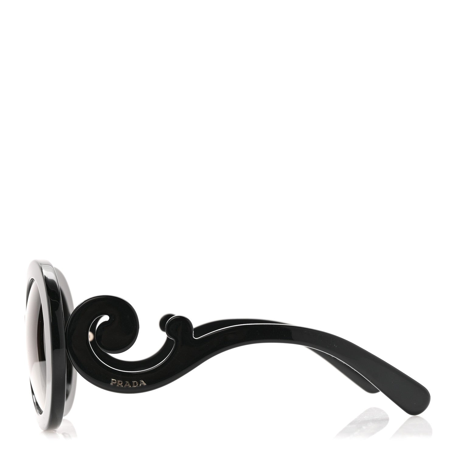 Prada Baroque Sunglasses SPR 27N Black 3 of 7