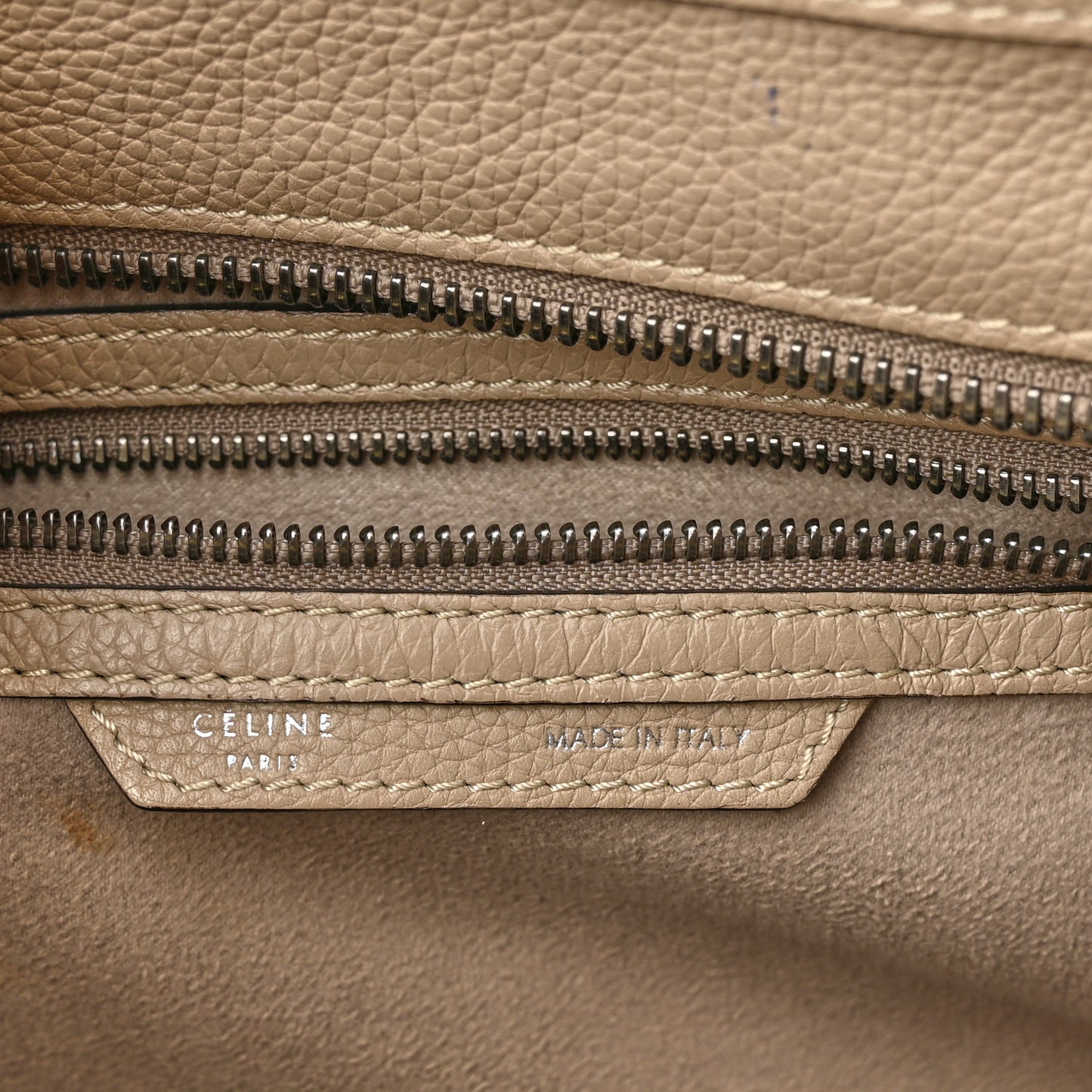 Drummed Calfskin Micro Luggage Dune