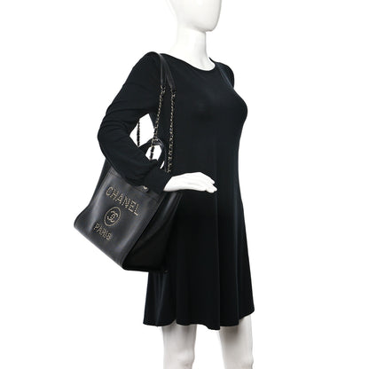 Chanel Caviar Small Studded Deauville Tote Black 2 of 10