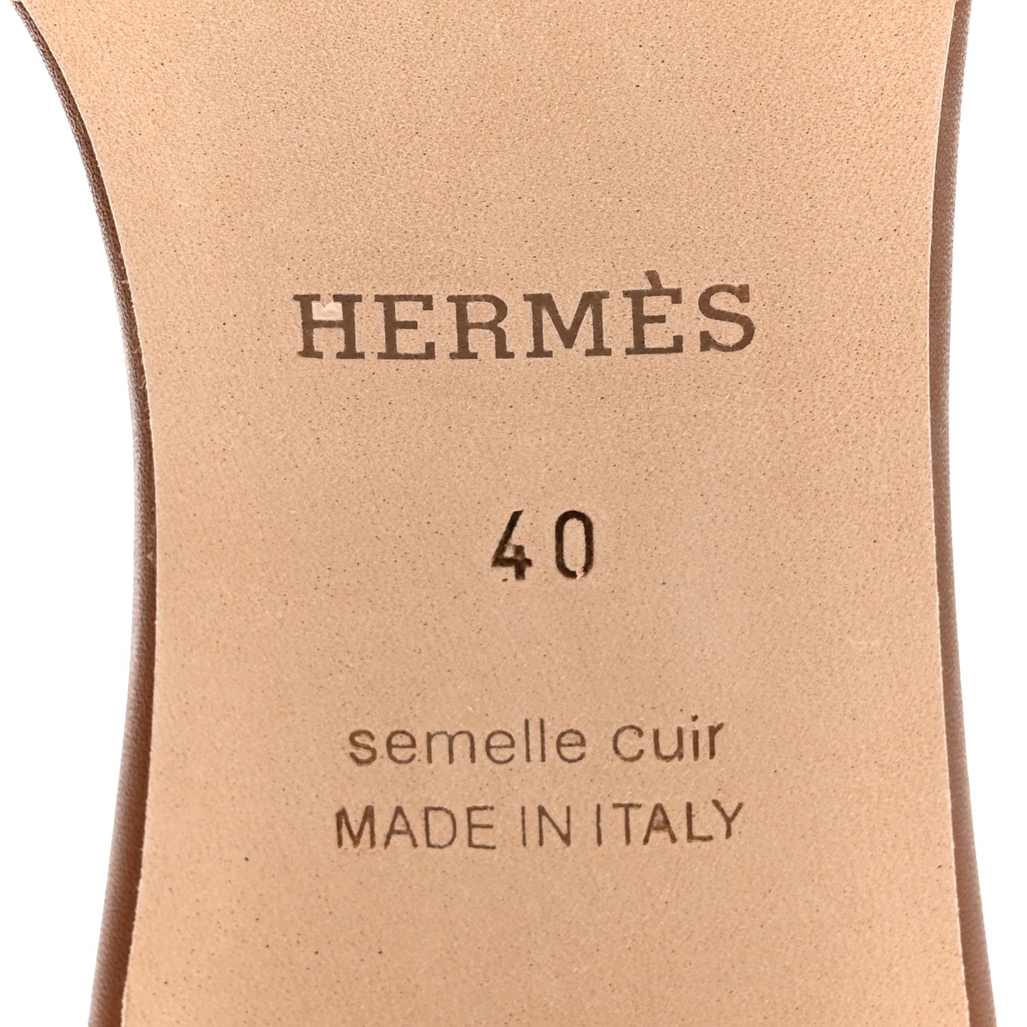 Hermes Calfskin Oasis Sandals 40 Gold 8 of 9