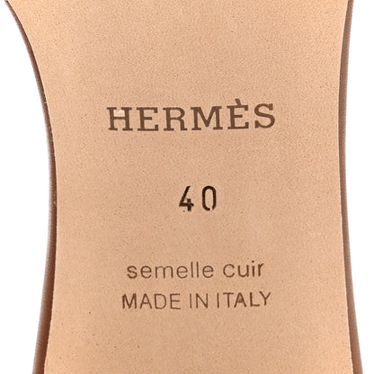 Hermes Calfskin Oasis Sandals 40 Gold 8 of 9
