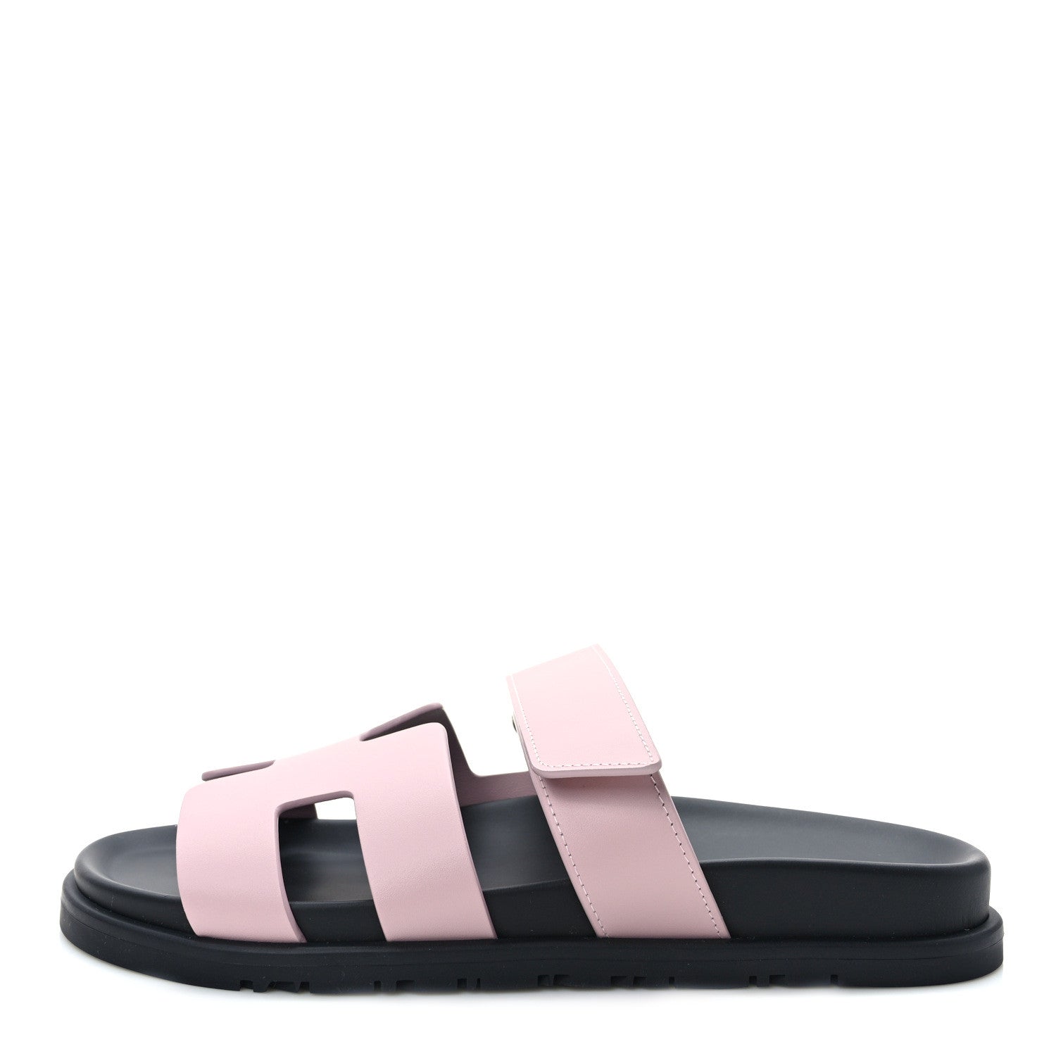 Hermes Calfskin Womens Chypre Sandals 38 Rose Porcelaine 1 of 10