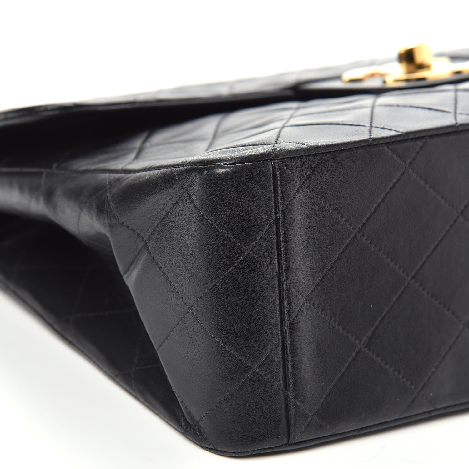 Chanel Lambskin Quilted XL Jumbo Single Flap Black 10 of 16