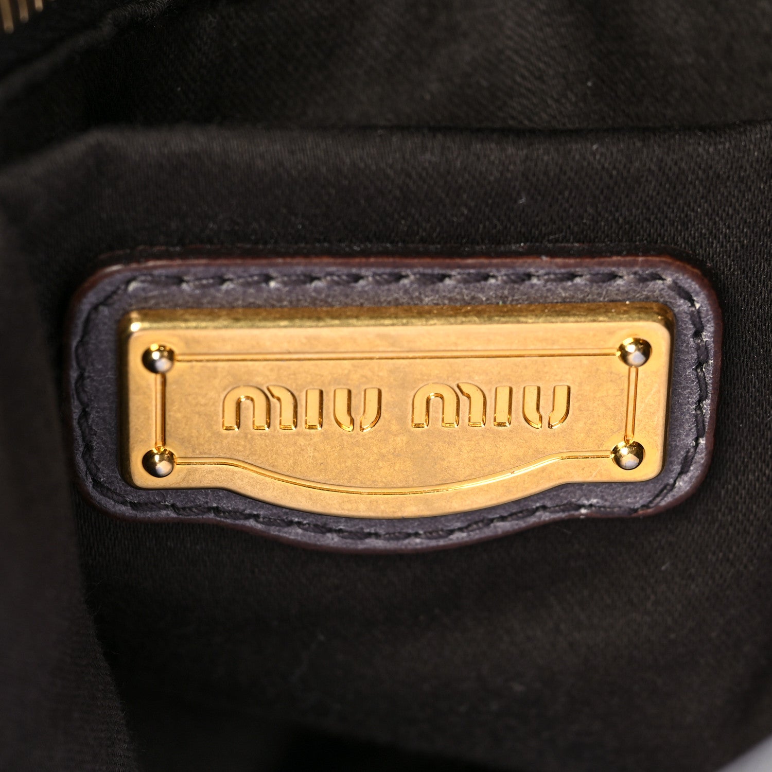 Miu Miu Vitello Lux Medium Bow Bag Fumo 6 of 6