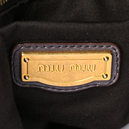 Miu Miu Vitello Lux Medium Bow Bag Fumo 6 of 6