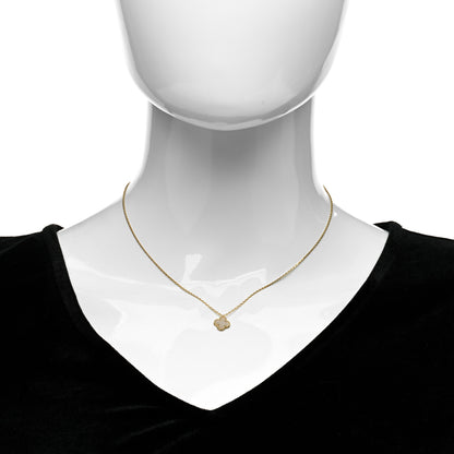 Van Cleef & Arpels 18K Yellow Gold Mother of Pearl Sweet Alhambra Pendant Necklace 2 of 5