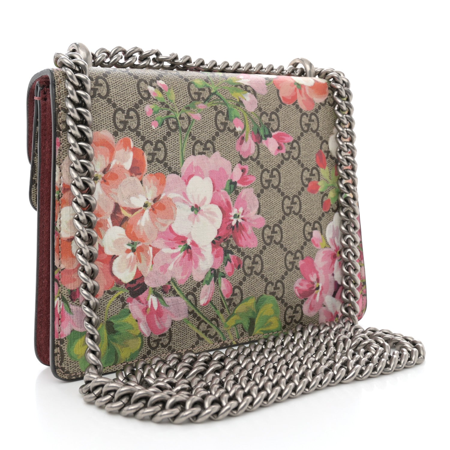 Gucci GG Supreme Monogram Blooms Mini Dionysus Shoulder Bag Beige Multicolor Dry Rose 3 of 12