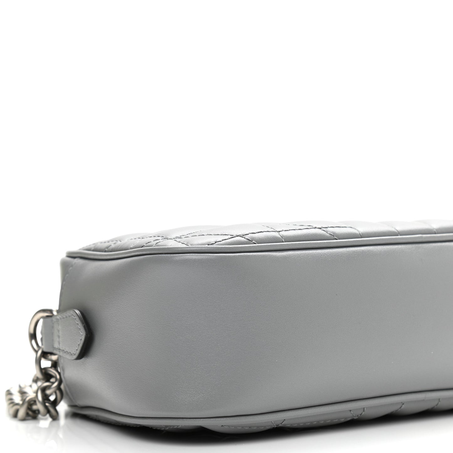 Calfskin Matelasse Aria Small GG Marmont Chain Shoulder Bag Deep Grey