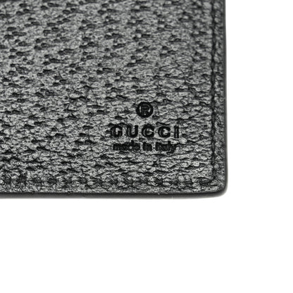 Gucci Calfskin Boar Effect Monochrome GG Marmont Card Case with Removable Strap Black 7 of 8