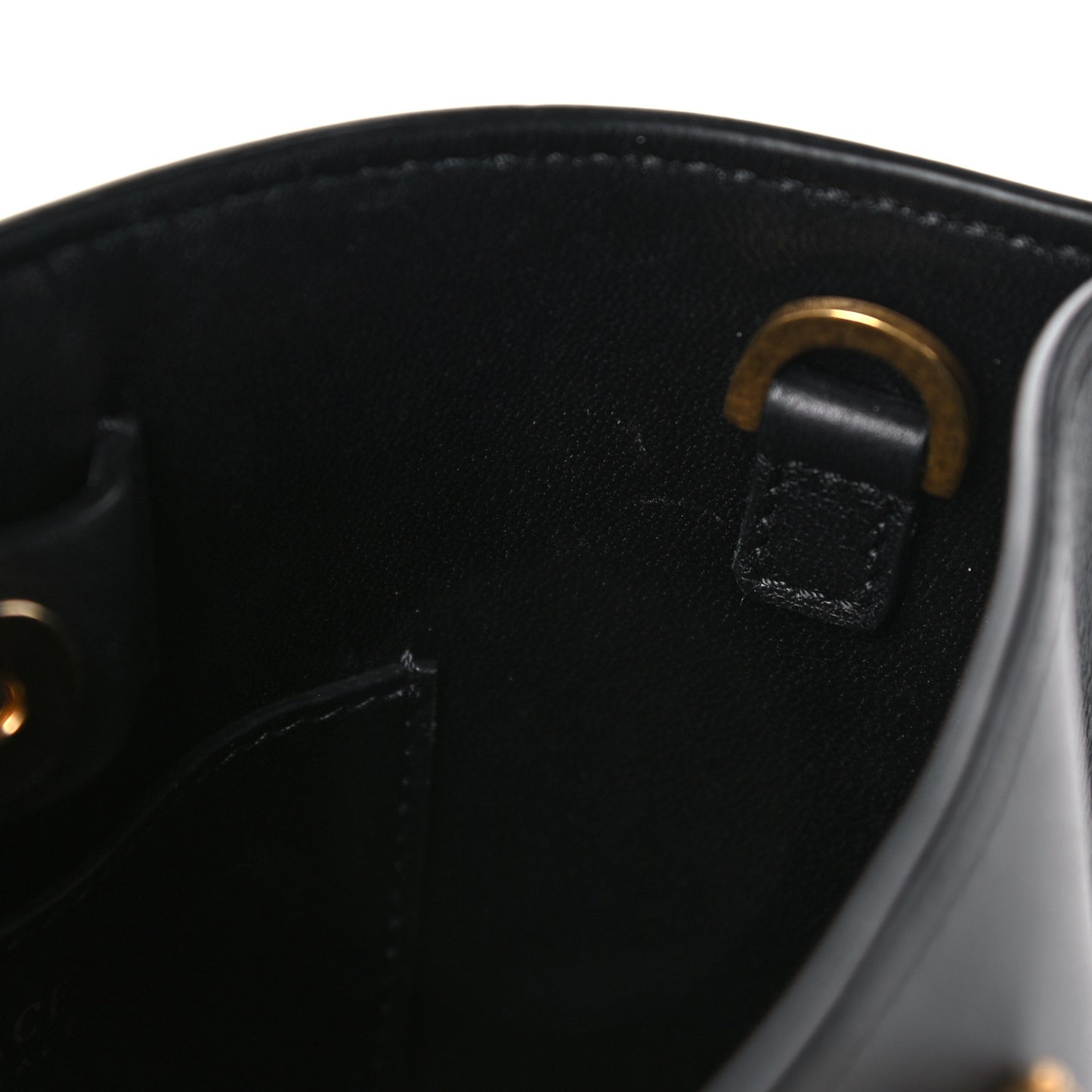 Vitello Mini Virtus Bucket Bag Black