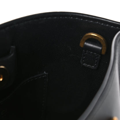 Versace Vitello Mini Virtus Bucket Bag Black 10 of 19