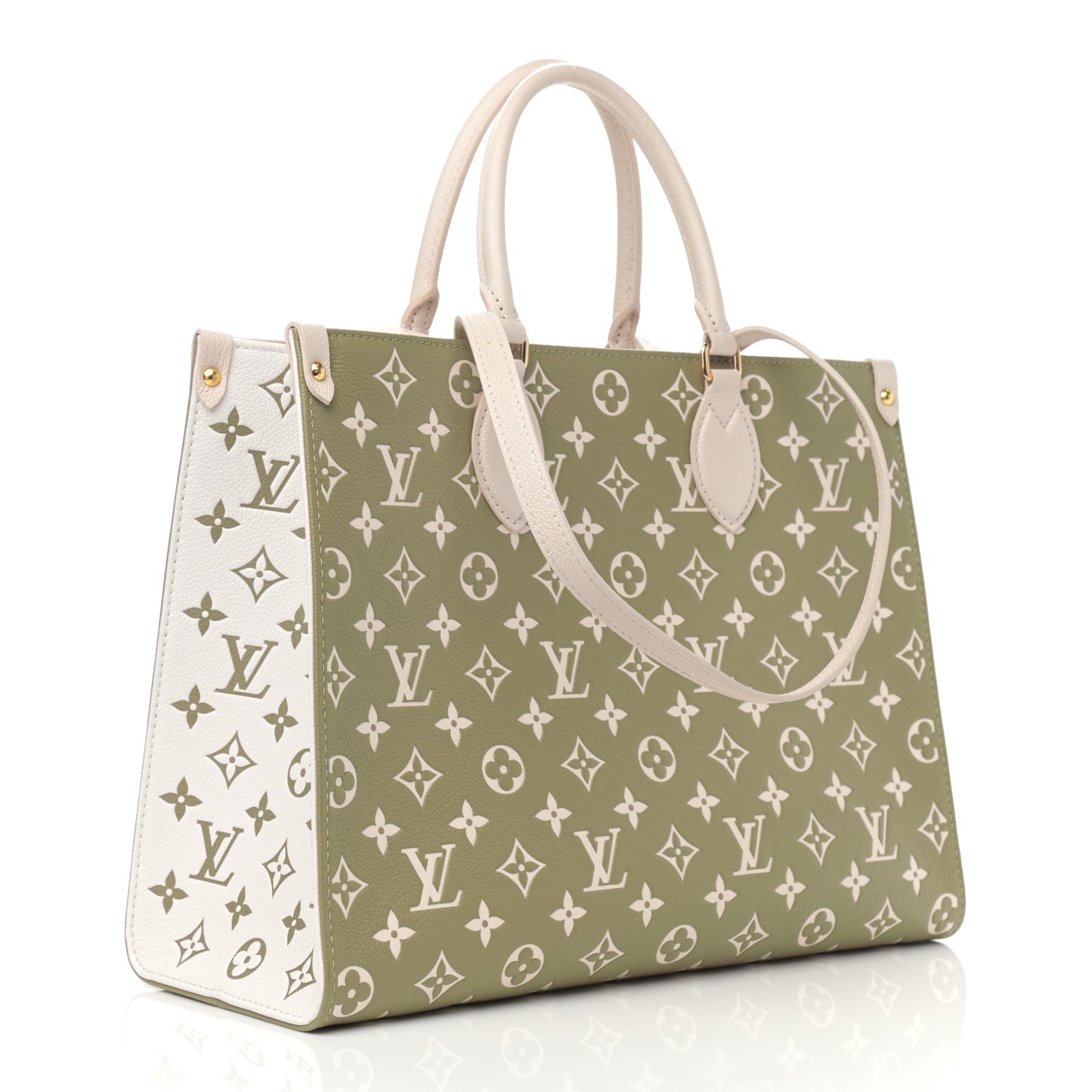 Empreinte Monogram Spring In The City Onthego MM Kaki Beige Cream