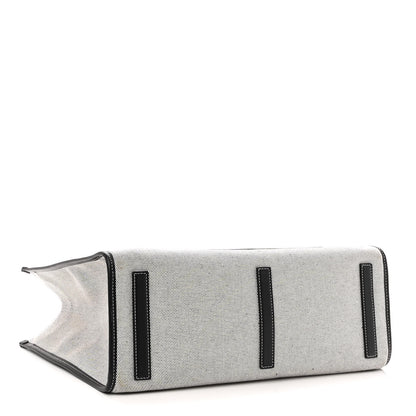 Burberry Canvas Smooth Calfskin Medium Two Tone Freya Tote Black 4 of 8