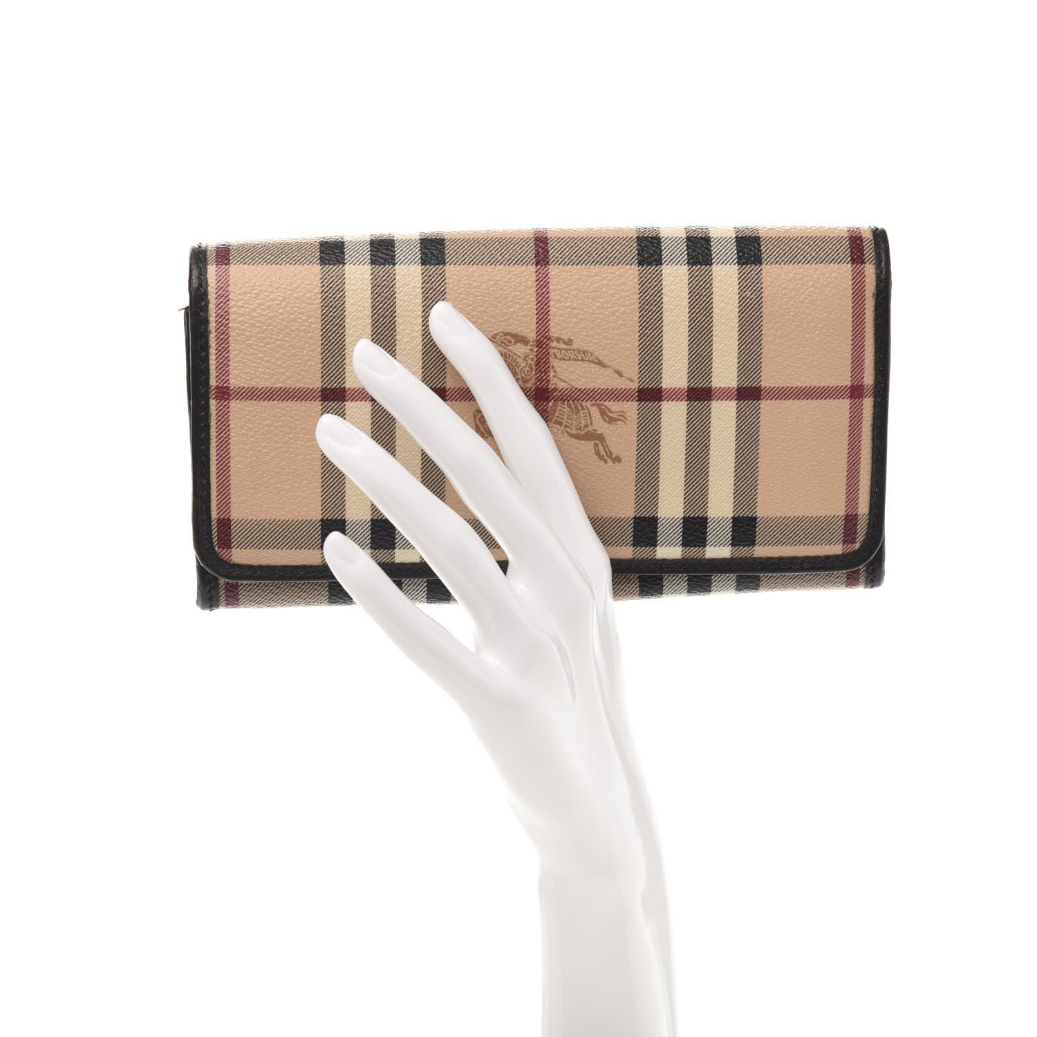 Burberry Haymarket Check Penrose Continental Wallet Chocolate 2 of 9
