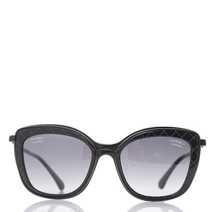 Chanel Acetate Polarized Quilted Metal Butterfly Sunglasses 4238-A Black 3 of 9