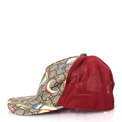 Gucci GG Supreme Monogram Childrens Space Print Baseball Hat Red 4 of 10