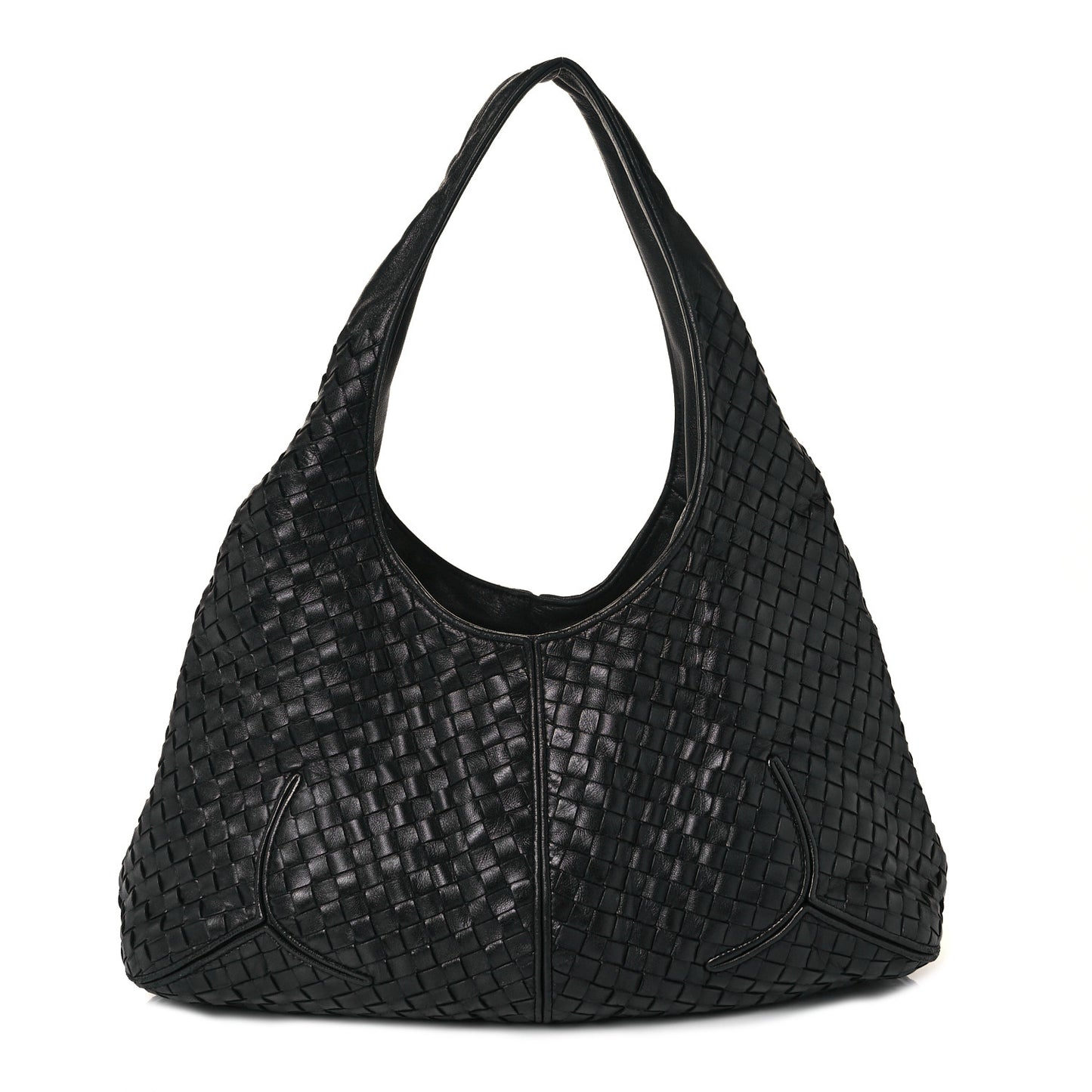 Nappa Intrecciato Ball Hobo Black