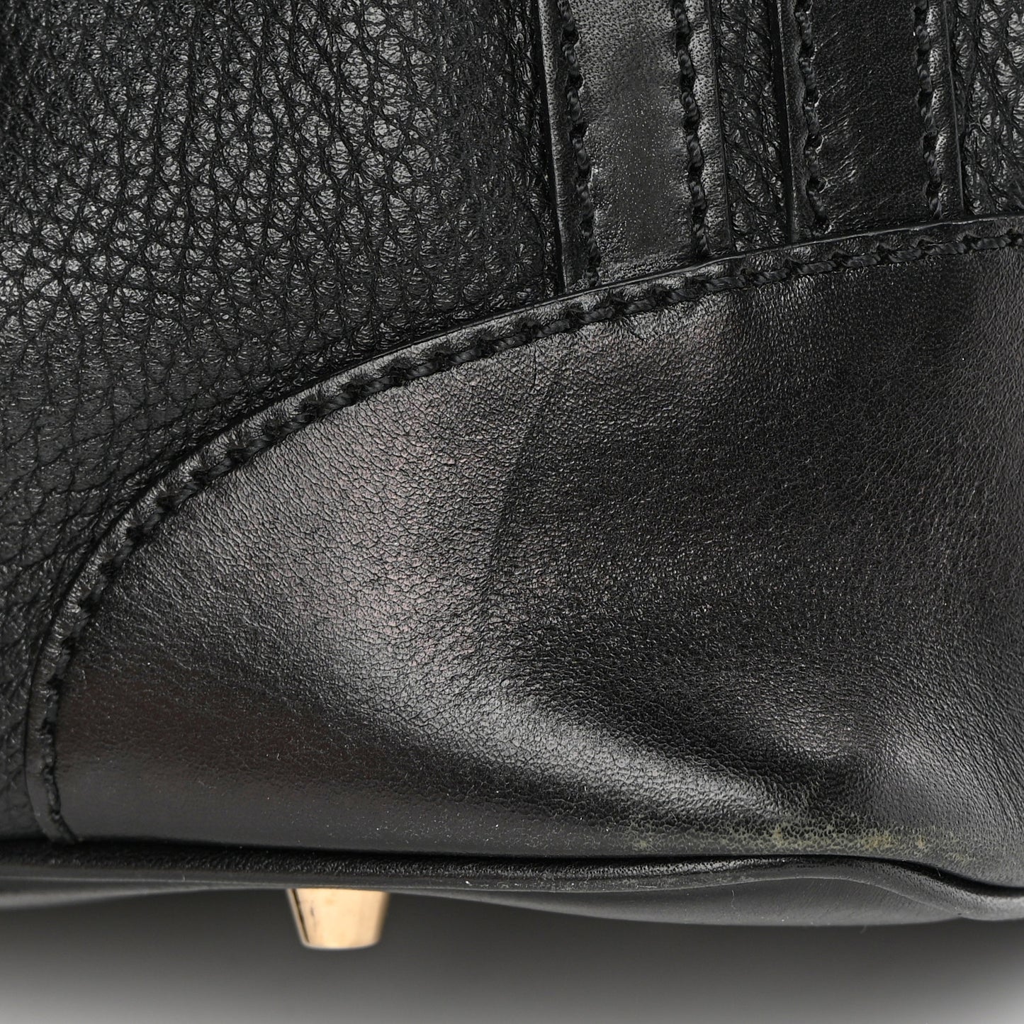 Calfskin Medium Whipstitch Tote Black