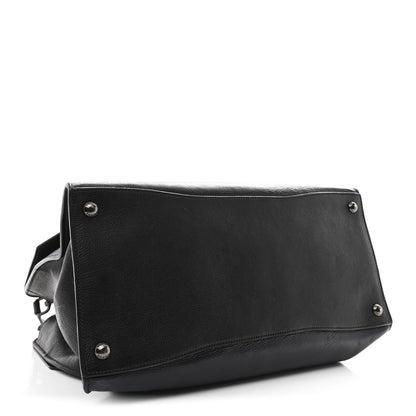 Prada Glace Calfskin Sound Tote Bag Baltico Black 4 of 10