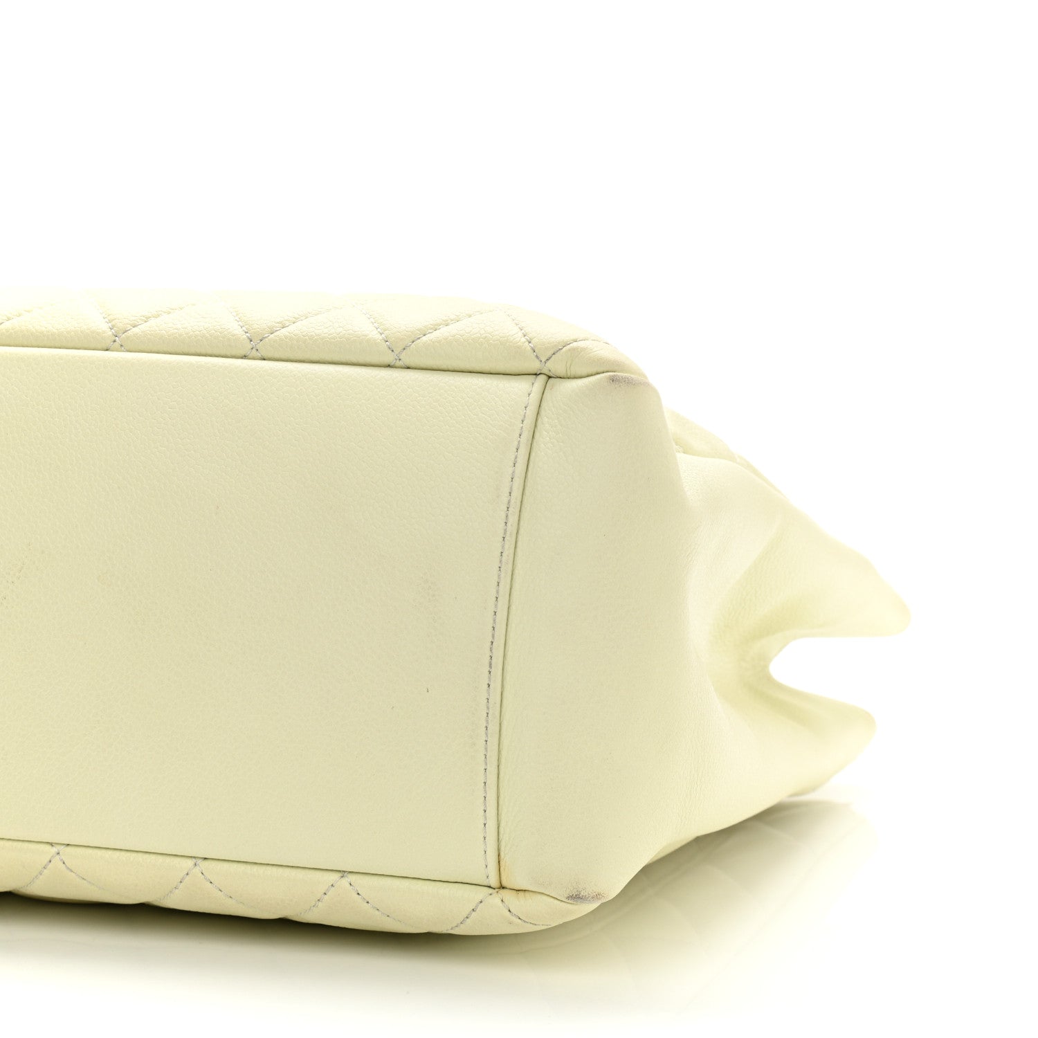 Chanel Caviar Quilted Grand Shopping Tote GST Yellow 10 of 15